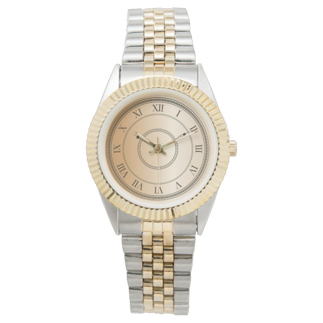 Montre Unisex moderne à deux tons (devant)