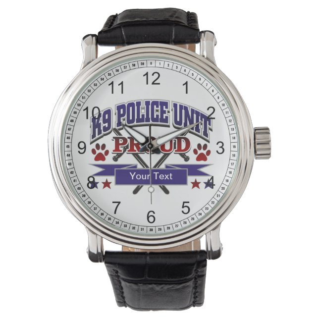 Montre Unité K9 personnalisée Fière (devant)