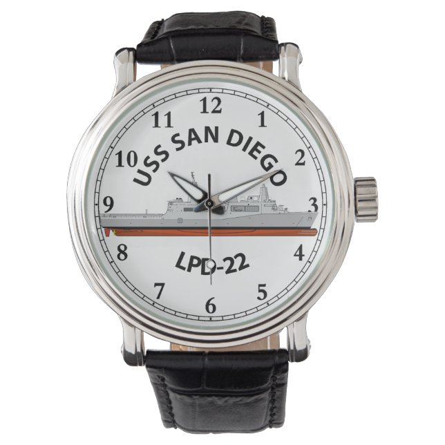 MONTRE USS SAN DIEGO, LPD-22, CLASSE SAN ANTONIO (devant)