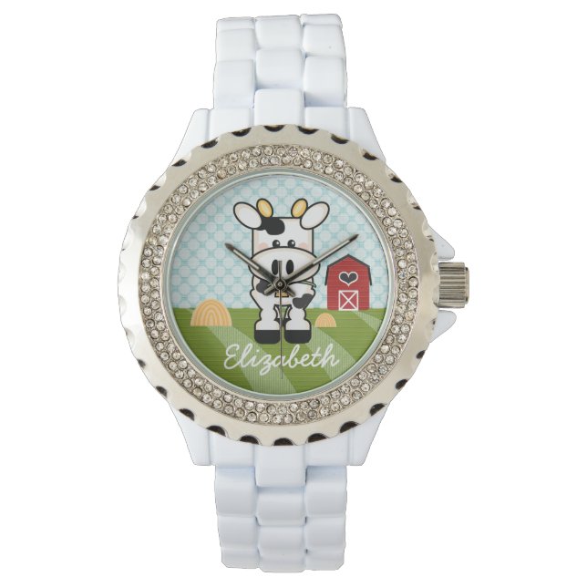 Montre Vache agricole personnalisée (devant)