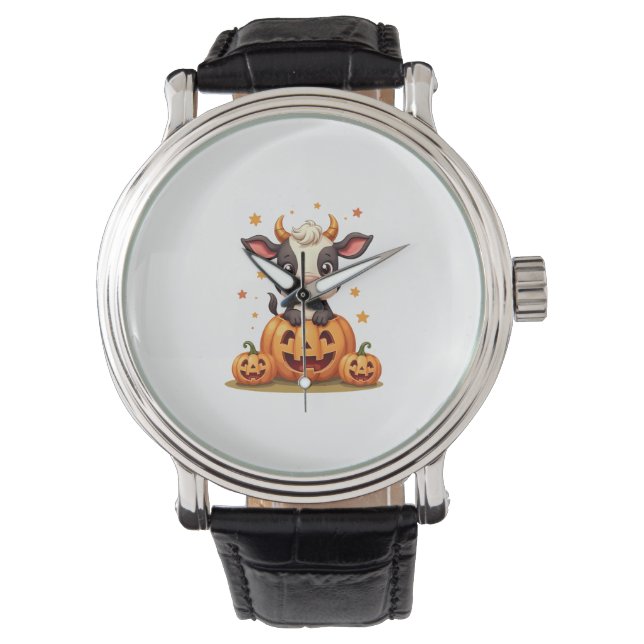 Montre Vache citrouille Patch (devant)