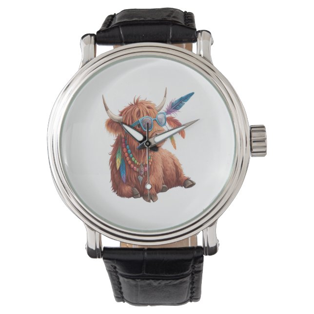 Montre Vache Highland, Vache Cool, Sunglass (devant)