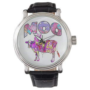 Montre Vache psychédélique à MOO