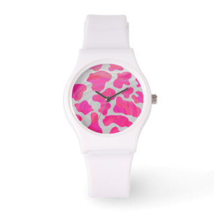 Montre Vache rose et blanc chaud