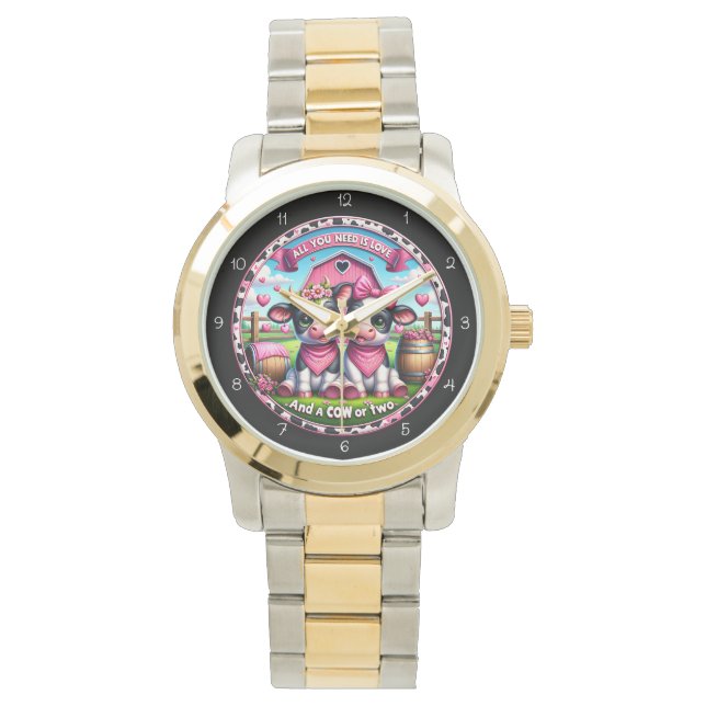Montre Vache Valentine's Day Love (devant)