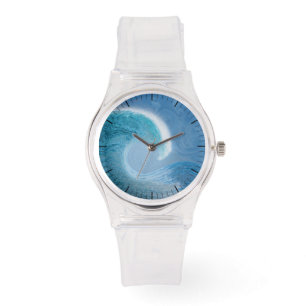 Montre Vague Bleue Artistique