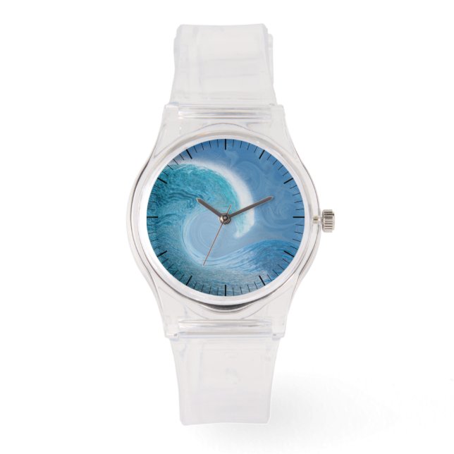 Montre Vague Bleue Artistique (Recto)
