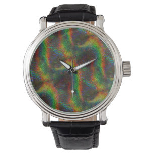 Montre Vague de Parties scintillant Holographique Rainbow