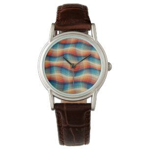 Montre Vagues Rétro Colorées Vintage
