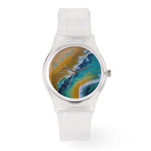 Montre Vagues sur une plage -La vie est une plage
