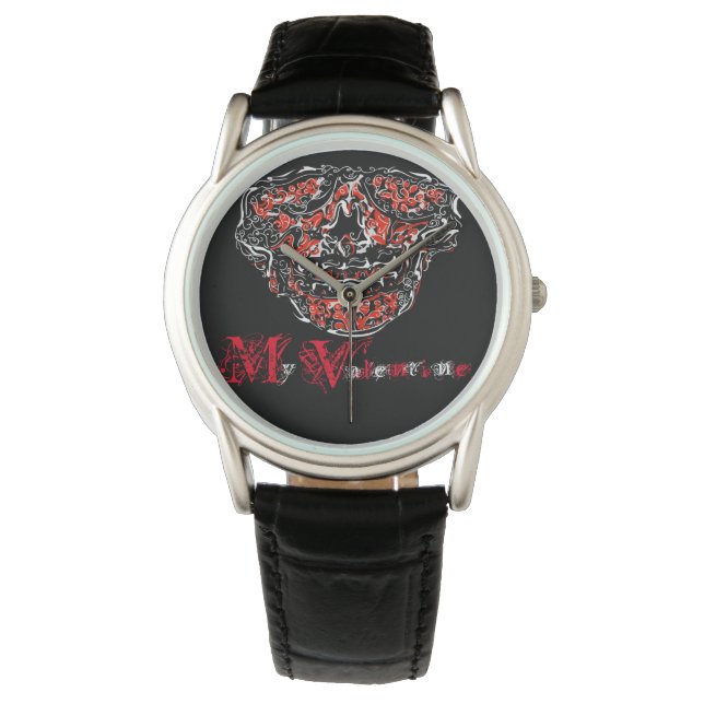 MONTRE VALENTINE SKULL (devant)