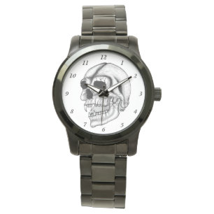 Montre Vampire Crâne noir et blanc