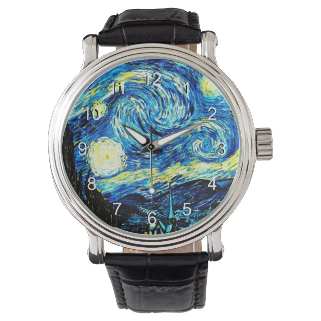 Montre Van Gogh : Nuit étoilée, célèbre peinture (devant)