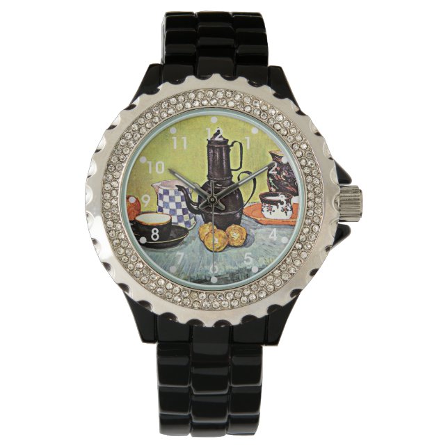 Montre Van Gogh : Silence Life with Blue Enamel Coffee (devant)
