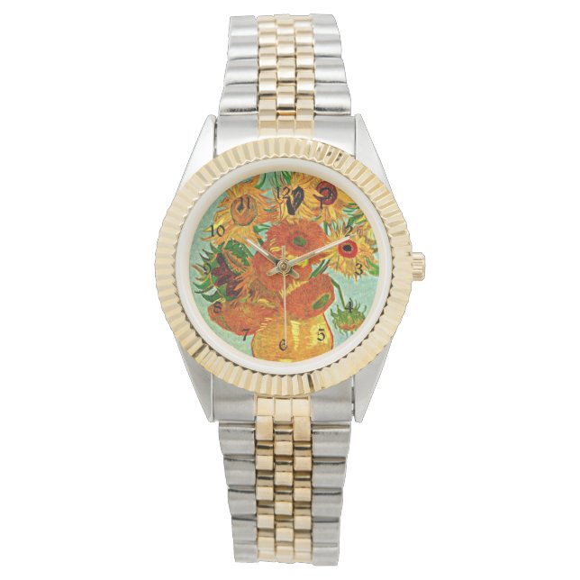 Montre Van Gogh - Sunflowers 12, oeuvre populaire, (devant)