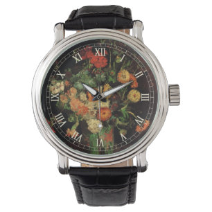 Montre Vase avec Zinnias et Geraniums, Vincent van Gogh