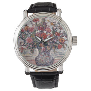 Montre Vase de fleurs, Zinnias de Maurice Prendergast