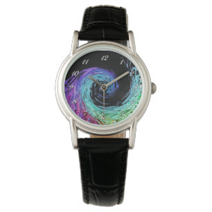 Montre Veille à bracelet arc-en-ciel liquide