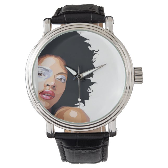Montre Veille Afro-centrée (devant)
