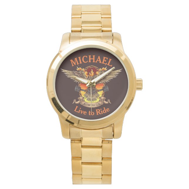 Montre Veille cycliste Aigle et Flames (devant)