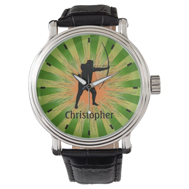 Montre Veille de conception de tir à l'arc personnalisabl (devant)
