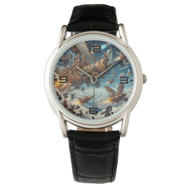 Montre Veille de flotte spatiale Steampunk (devant)