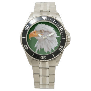 Montre Veille de l'aigle à tête blanche de l'Alaska (vert