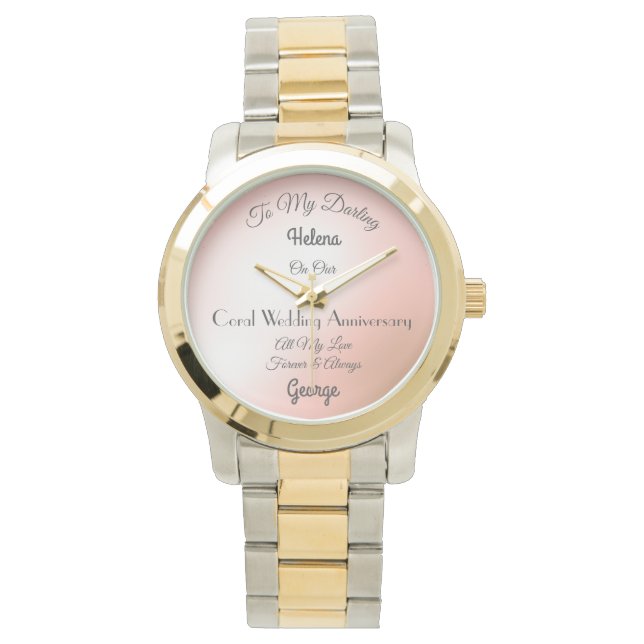 Montre Veille de l'anniversaire du Mariage de corail de l (devant)
