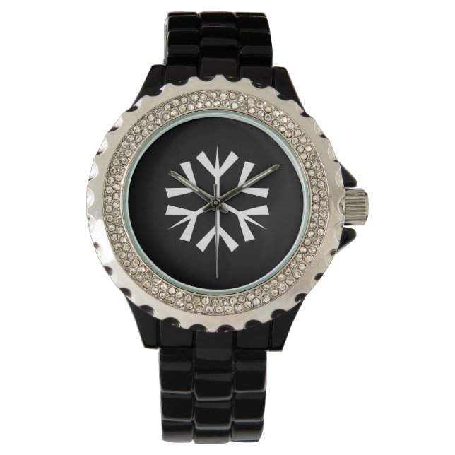Montre Veille de Parties scintillant de vacances/Flocon d (devant)
