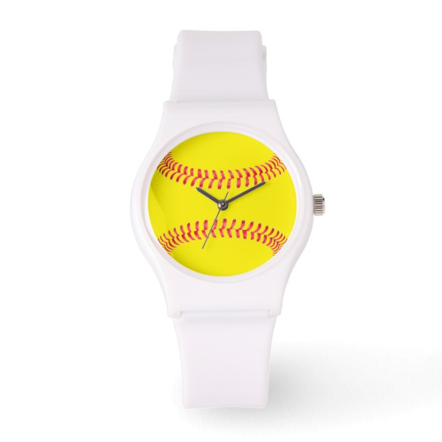 Montre Veille de softball personnalisée (Recto)