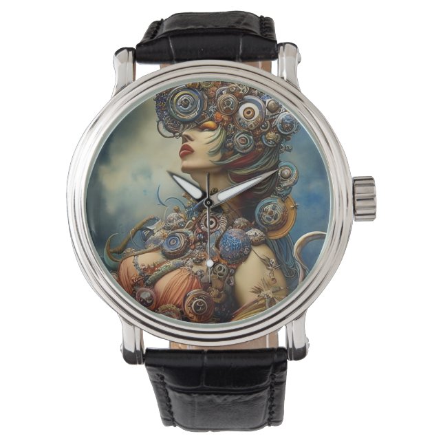 Montre Veille de Steampunk Queen Art (devant)