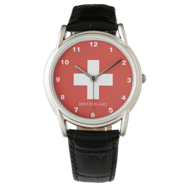 Montre Veille Drapeau Suisse (devant)