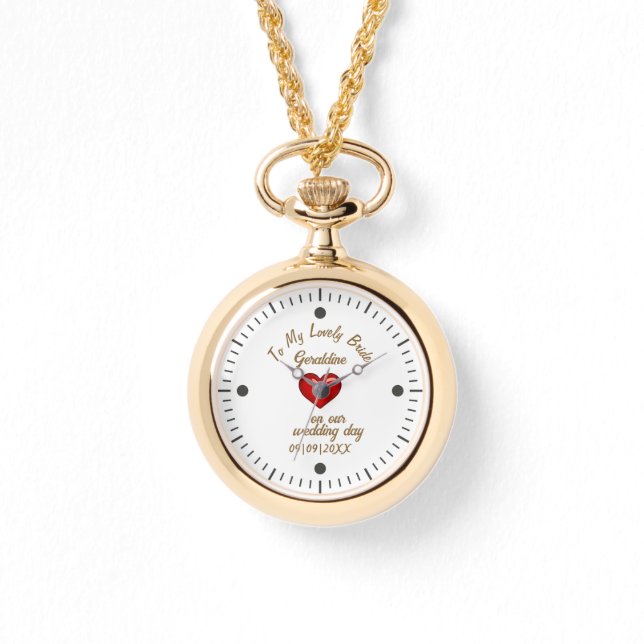 Montre Veille du jour de mariage de la mariée (Recto)