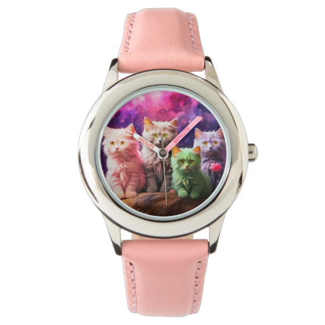 Montre Veille élégante pour amoureux de les chats (devant)