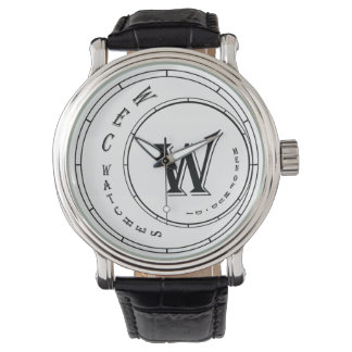 Montre Veille en cuir Wec W Wheel