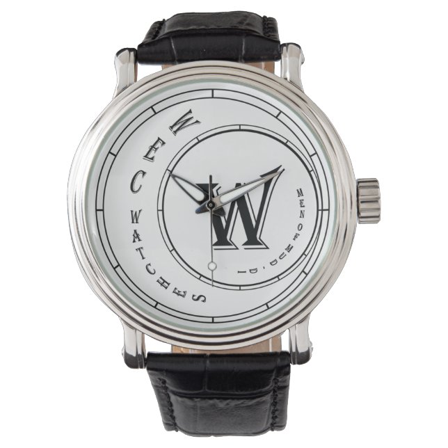 Montre Veille en cuir Wec W Wheel (devant)