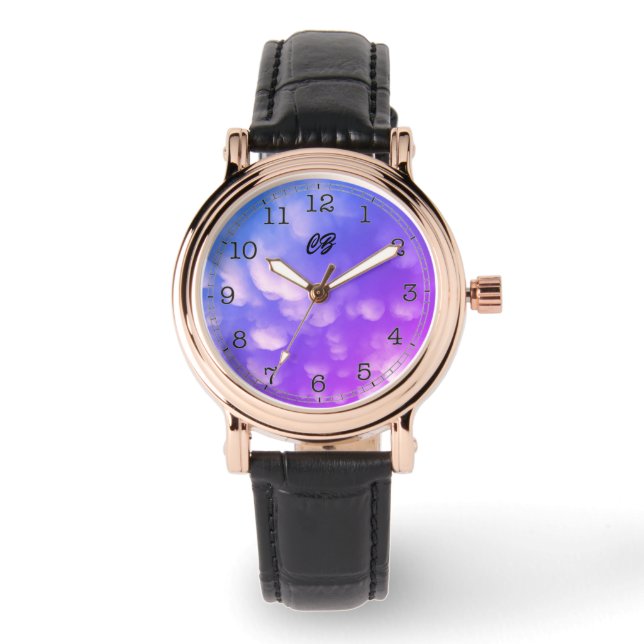 Montre Veille féminine "Nuages" (Recto)