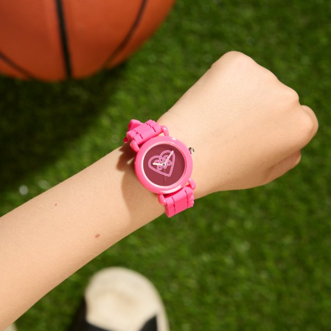 Montre Veille rouge du coeur celtique (Poignet)