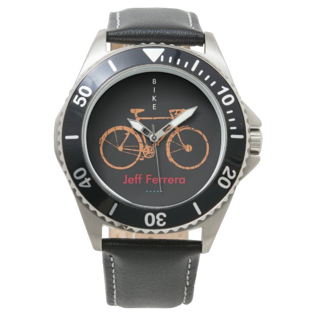 Montre Vélo personnalisé avec nom (devant)