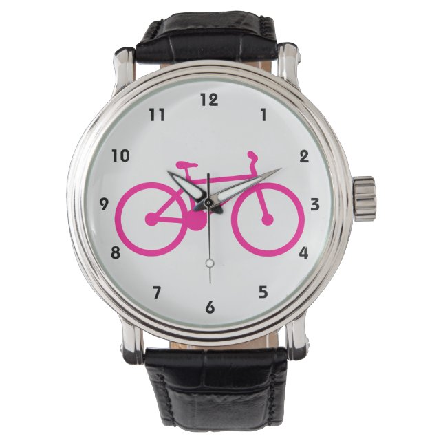 Montre Vélo rose chaud; vélo (devant)