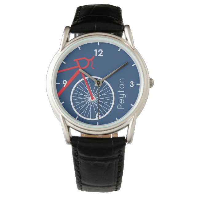 Montre Vélo rouge et blanc (devant)