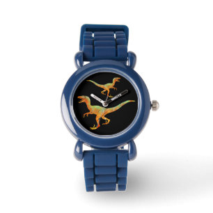 Montre Velociraptors de course effrayant Jurassic Dinosau