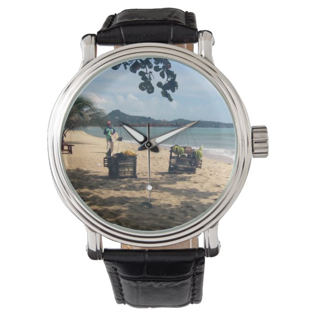 Montre Vendeurs de plage ... Plage de Lamai, île de Koh S (devant)