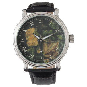 Montre Verre avec des roses par Vincent van Gogh