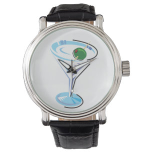 Montre Verre de Hour_retro-style Martini de cocktail