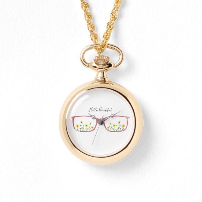 Montre Verres et marguerites personnalisables (Recto)