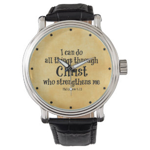 Montre Verset biblique : Je peux faire tout par le Christ