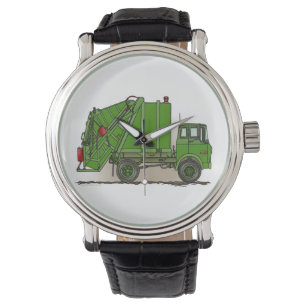 Montre Vert de camion à ordures