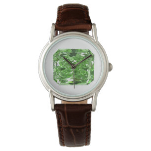 Montre verte brillante Diamant