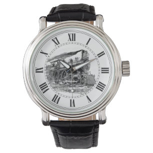 Montre Vieille locomotive à vapeur